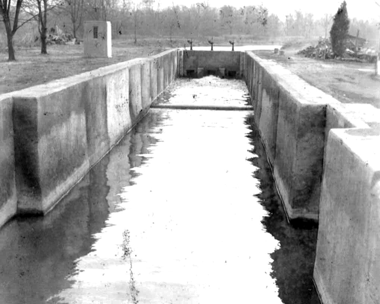 D&R Canal's Lock 8/Kingston after Rehabilation to Water Supply; c. 1942