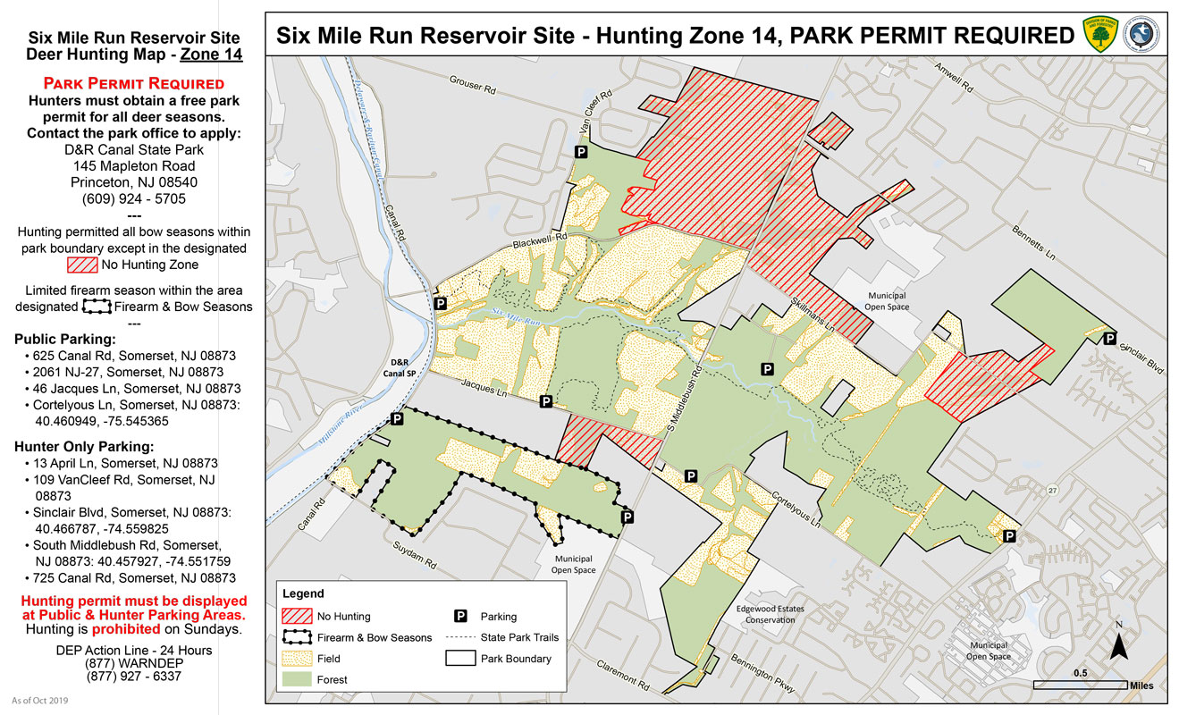 Six Mile Run Hunting Map  