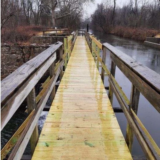 Repairs underway to Alexaukan Creek Footbridge; January 2023